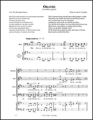 Oratio SATB choral sheet music cover Thumbnail